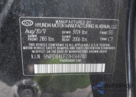 2018 Hyundai Elantra Value Edition from USA, damaged, VIN 5NPD84LF2JH264780